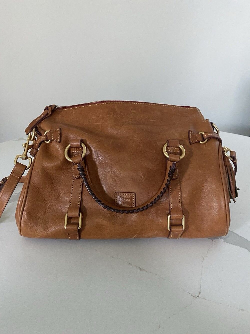 Dooney & Bourke Large Natural Florentine Satchel